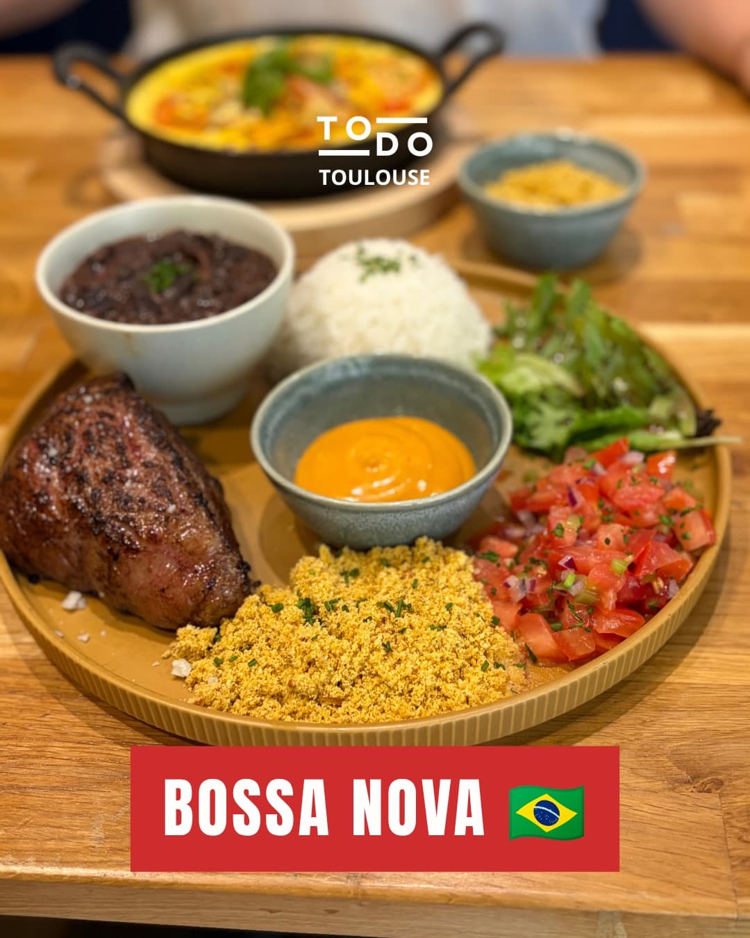 Le restaurant Bossa Nova à Toulouse a été choisi dans la liste des restaurants à voir dans la ville par la page Instagram de Todo Toulouse.